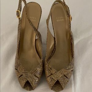 Stuart Weitzman Brown Slingback Heels